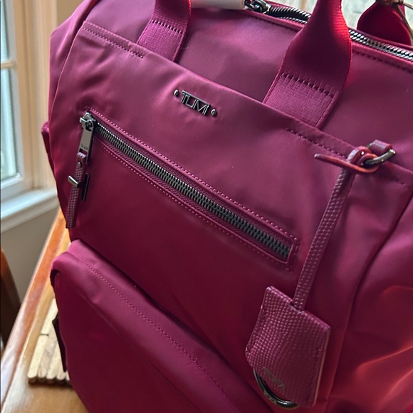 NWT Irma framed Tumi Backpack - dark sherry color - Picture 3 of 5